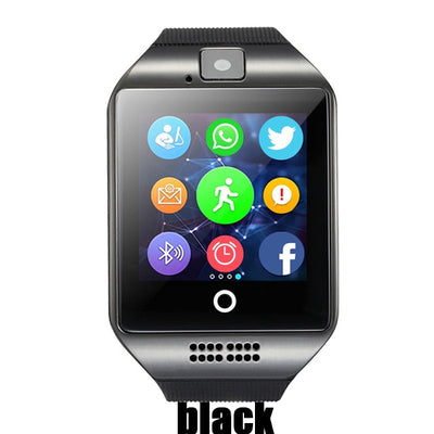 Bluetooth Smart Watch Q18 Intelligent Clock For Android Phone With Pedometer Camera SIM Card Whatsapp Call Message Display pk A1 - cyberwatchs.com