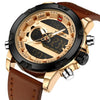 Brand Men Analog Digital Leather Sports Watches - cyberwatchs.com