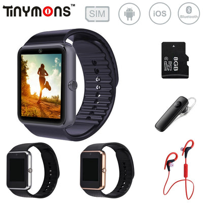 GT08 Bluetooth Smart Watch Wristband SIM TF Card Phone MP3 Smartwatch For Apple iOS Android SMS/call Reminder Fitness Camera - cyberwatchs.com