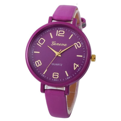 Casual Checkers Faux Leather Quartz Analog Wrist - cyberwatchs.com