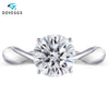 DovEggs 14K 585 White Gold 2ct Carats 8MM F Color Moissanite Engagement Ring for Women Wedding Gold Solitaire Engagement Ring - cyberwatchs.com