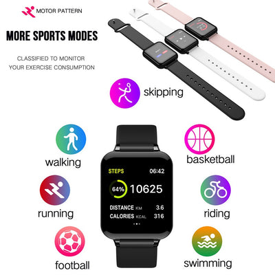 Genvivia Men Women Smart Watches Sport Fitness Watch Color-screen Waterproof  smart watch #w35 - cyberwatchs.com