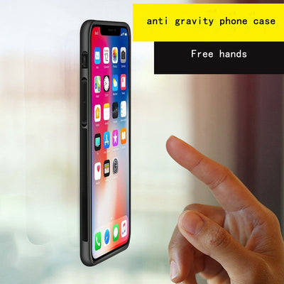 Anti Gravity Phone Case For iPhone XS Max XR X 8 7 6 S 6S Plus Antigravity Magical Nano Suction Cover Adsorbed Car Case - cyberwatchs.com