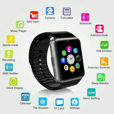 Bluetooth Smart Watch GT08 for Apple Watch Wearable Devices Smartwatch Camera Support 2G SIM TF Wristwatch relogio inteligente - cyberwatchs.com